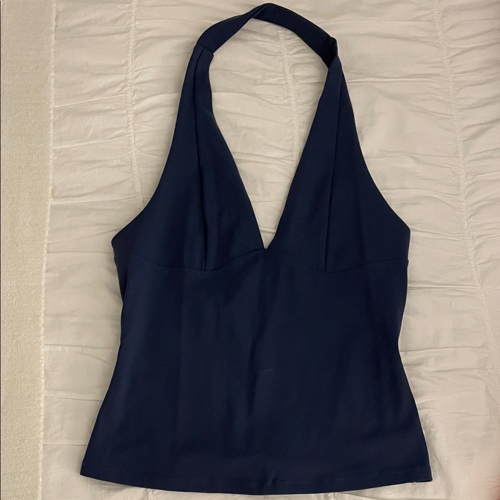 Free People Navy Halter Top